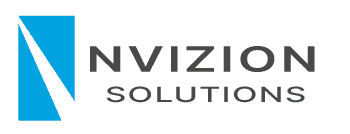 Nvizion Solutions company logo with stylized blue and white 'N' icon.