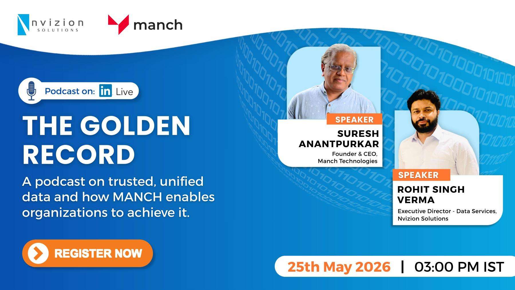 The Golden Record – A podcast on trusted, unified data and how MANCH enables organizations to achieve it